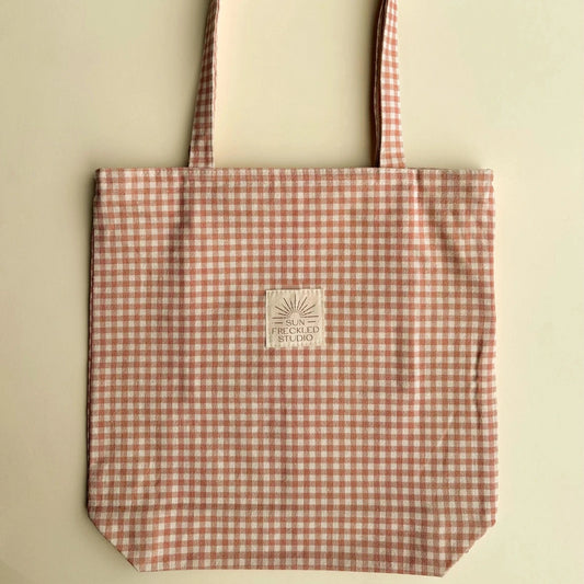 Chai Gingham Tote Bag