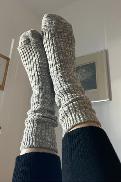 Cottage Socks ~ Heather Grey