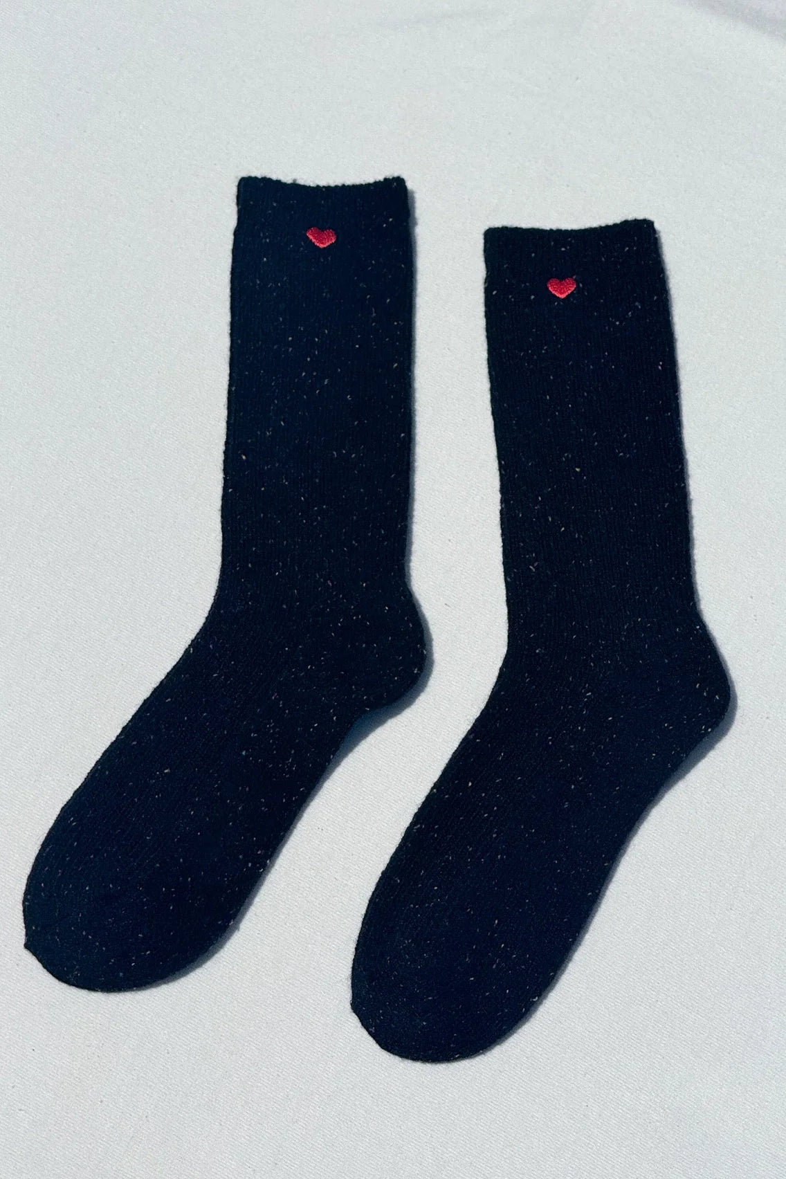 Embroidered Snow Socks - Charcoal