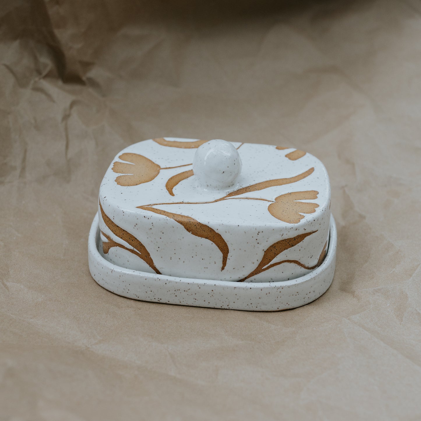 Floral Butter Dish