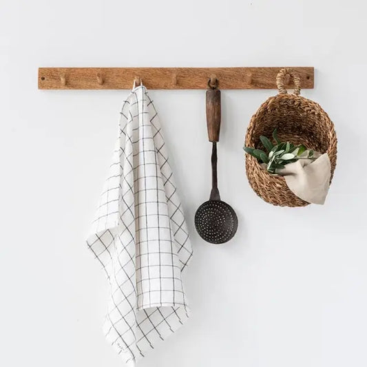 Linen Tea Towel ~ Grid