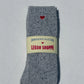 Embroidered Snow Socks - Grey