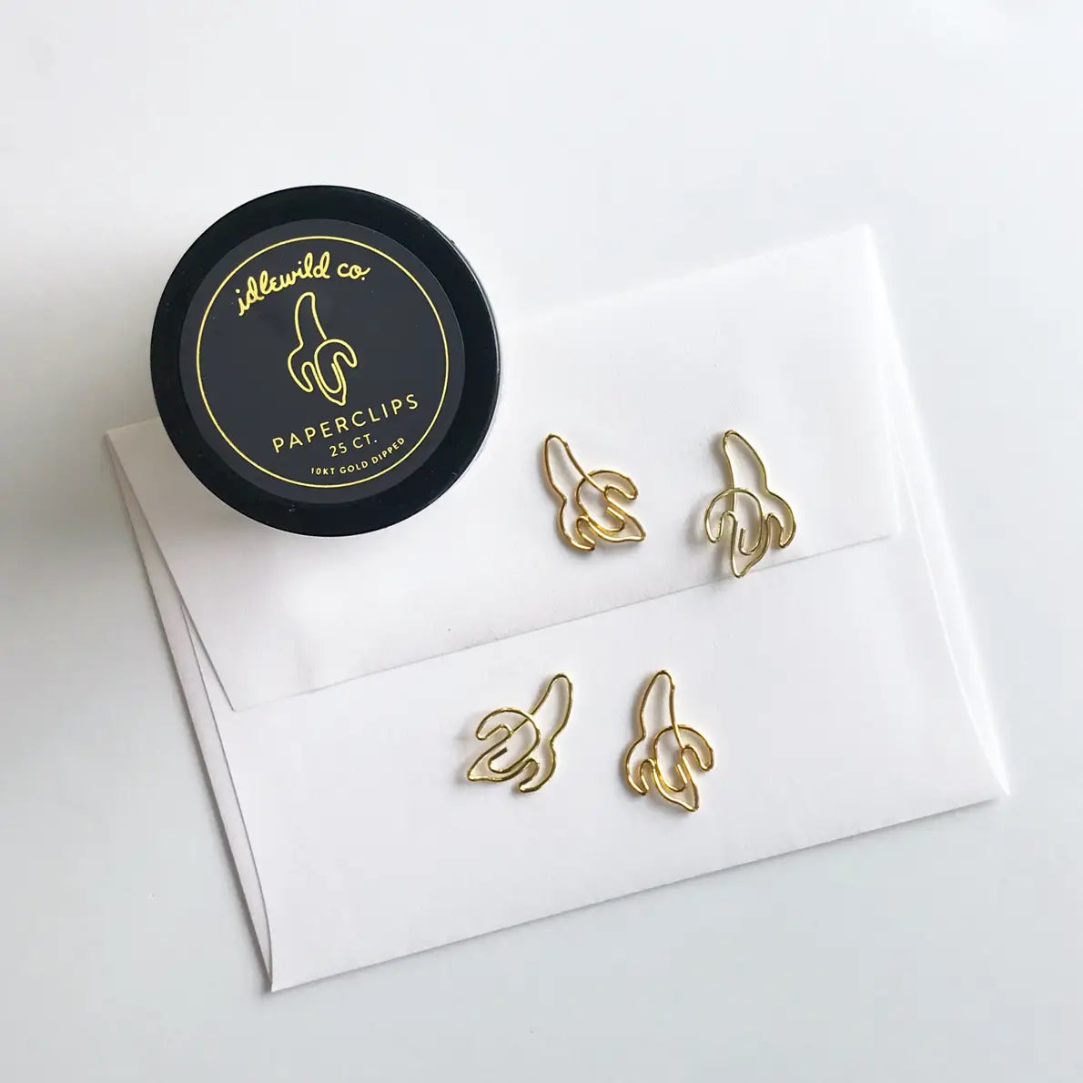 Banana Gold Plated Paper Clips