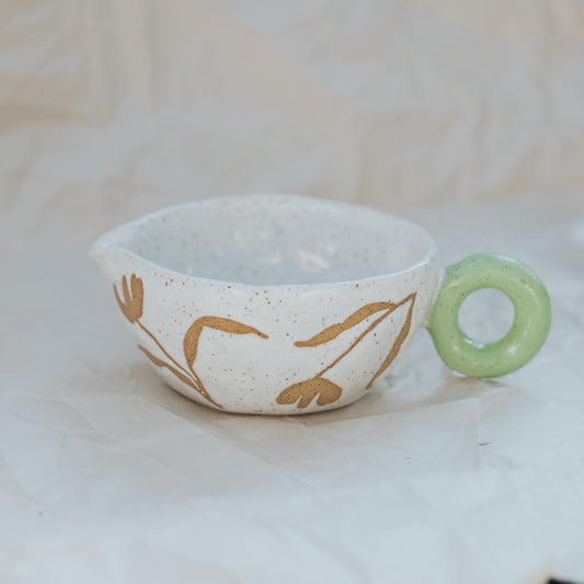 Floral Pitcher ~ Pistacho