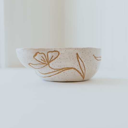 Personal Chip + Dip Bowl ~ Floral