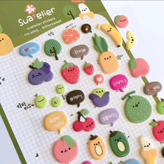 Fruit Emoji Sticker Sheet