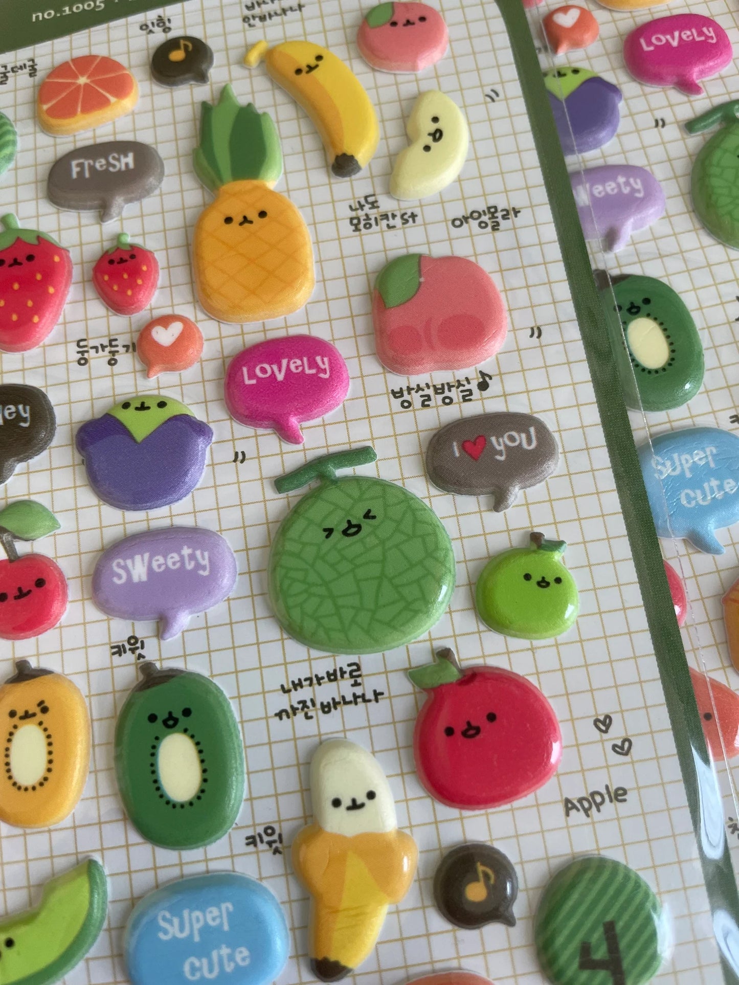 Fruit Emoji Sticker Sheet