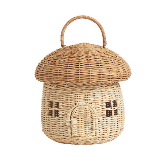 Rattan Mushroom Basket ~ Natural