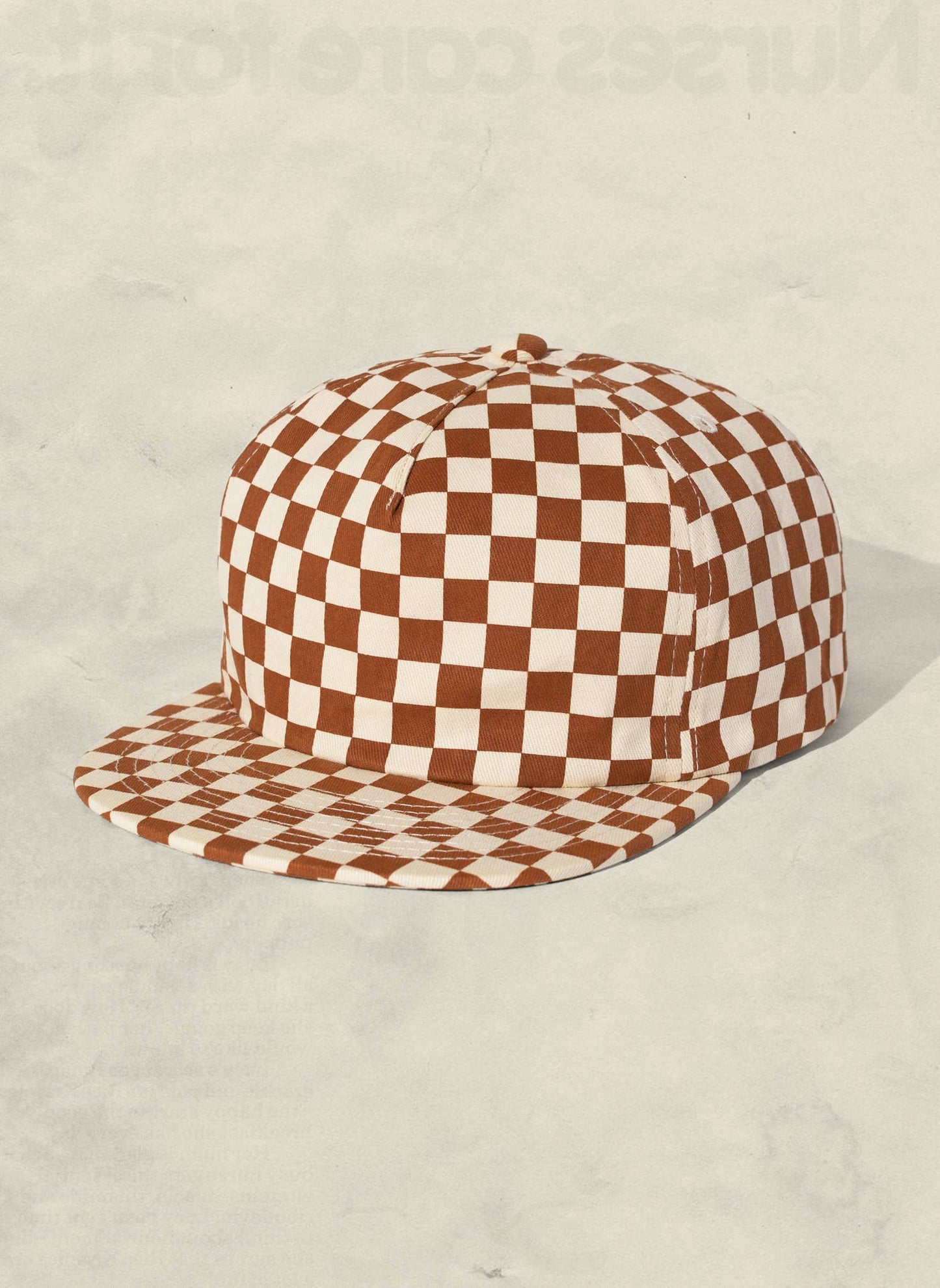 Kids Checkerboard Hat - Rust
